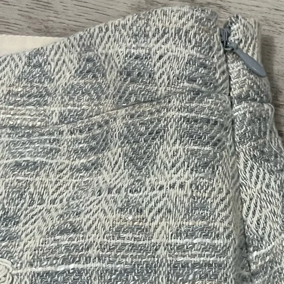 Rebecca Taylor Small Tweed Skirt Blue Cream - Picture 5 of 5